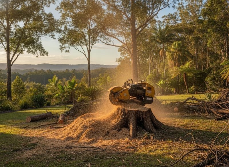 Stump Grinding performed by Townsville Arborist in the Townsville